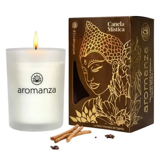 Vela Aromática Premium Aromanza Canela Mística